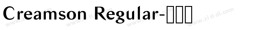 Creamson Regular字体转换